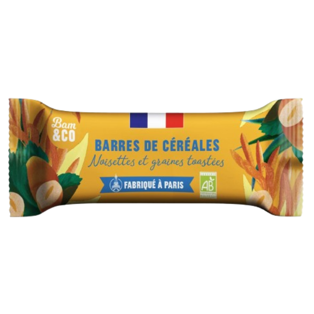 BAMNG - BARRE DE CÉRÉALES NOISETTES ET GRAINES TOASTÉES