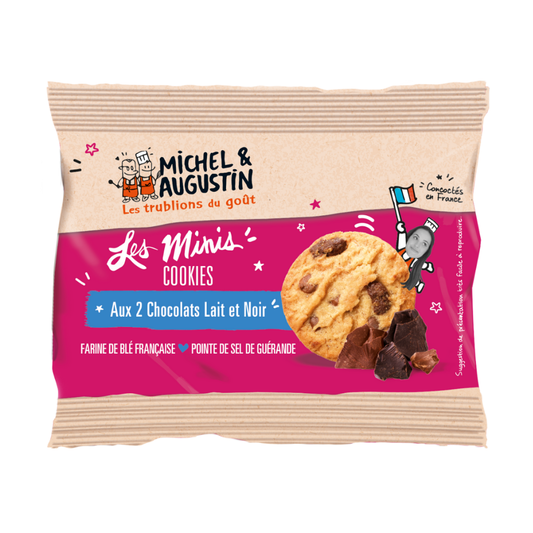 1468MA - MINI COOKIES AUX 2 CHOCOLAT - LAIT ET NOIR
